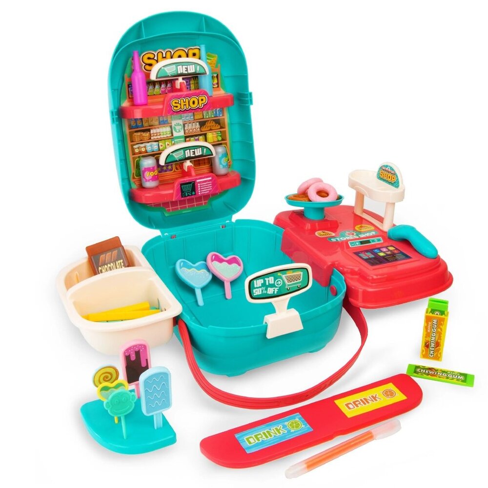 supermarket toddler playset 40 piece imagination play‎ checkout grocery store